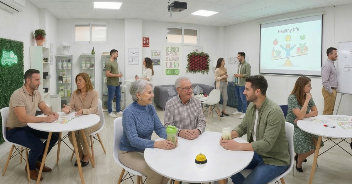 Sala del centro MajadaFit en Majadahonda durante una charla